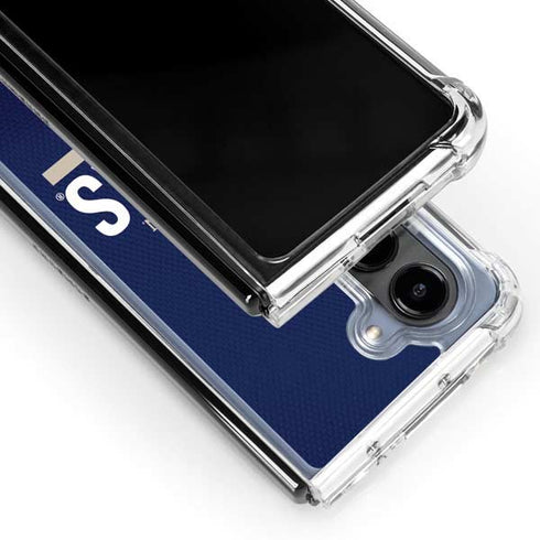 Georgetown University Hoyas Stripe Galaxy Z Fold5 5G Clear Case