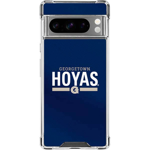 Georgetown University Hoyas Stripe Google Pixel 8 Pro Clear Case