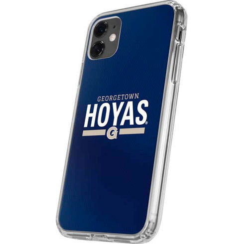 Georgetown University Hoyas Stripe iPhone 11 Clear Case