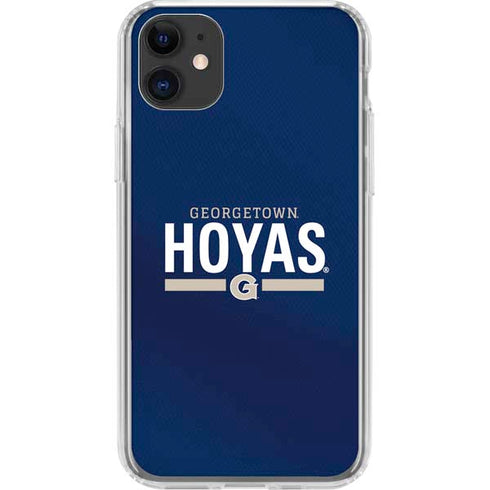 Georgetown University Hoyas Stripe iPhone 11 Clear Case