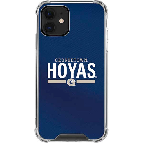 Georgetown University Hoyas Stripe iPhone 12 Clear Case