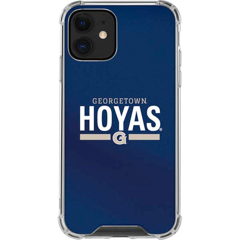 Georgetown University Hoyas Stripe iPhone 12 Mini Clear Case