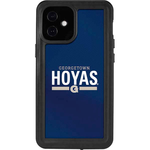 Georgetown University Hoyas Stripe iPhone 12 Mini Waterproof Case