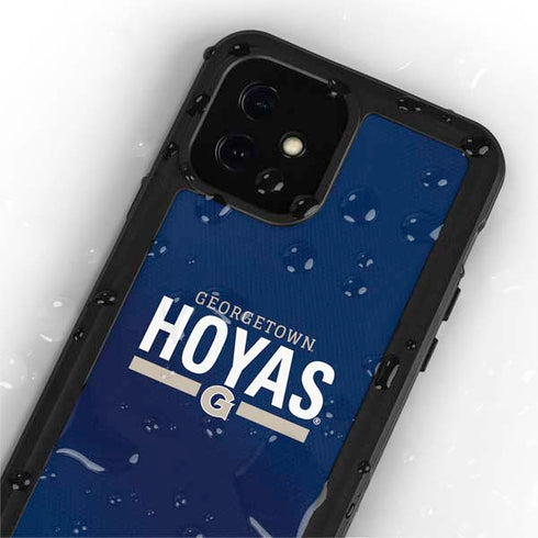 Georgetown University Hoyas Stripe iPhone 12 Mini Waterproof Case