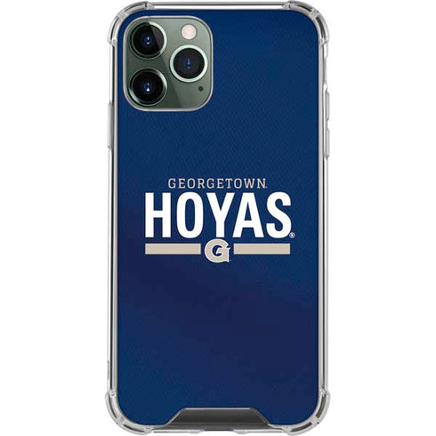 Georgetown University Hoyas Stripe iPhone 12 Pro Clear Case