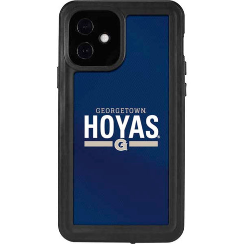 Georgetown University Hoyas Stripe iPhone 12 Waterproof Case