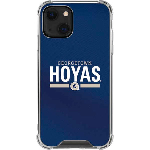 Georgetown University Hoyas Stripe iPhone 13 Mini Clear Case