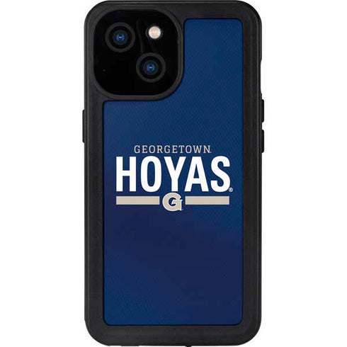 Georgetown University Hoyas Stripe iPhone 13 Mini Waterproof Case