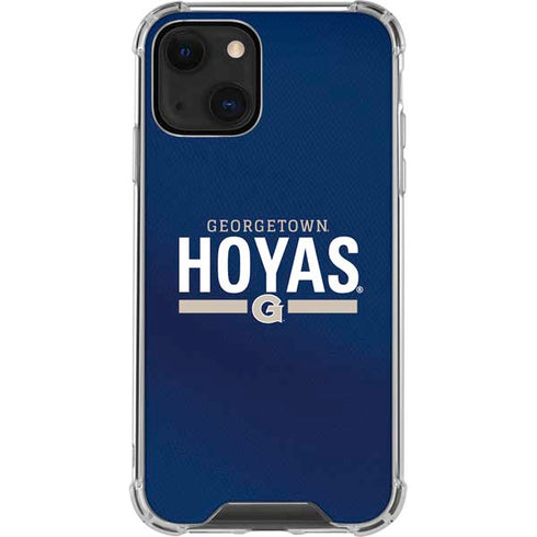 Georgetown University Hoyas Stripe iPhone 14 Clear Case