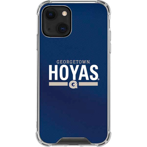 Georgetown University Hoyas Stripe iPhone 14 Plus Clear Case