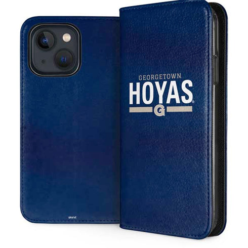 Georgetown University Hoyas Stripe iPhone 14 Plus Folio Case