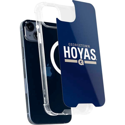 Georgetown University Hoyas Stripe iPhone 15 Plus MagSafe Case