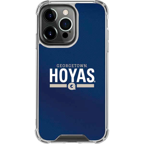Georgetown University Hoyas Stripe iPhone 14 Pro Clear Case