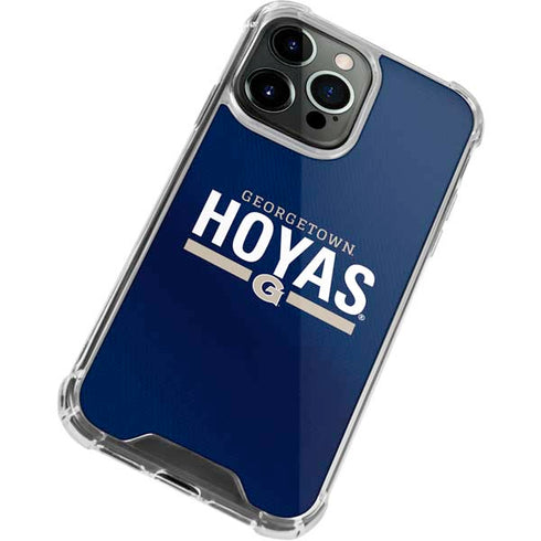 Georgetown University Hoyas Stripe iPhone 14 Pro Clear Case