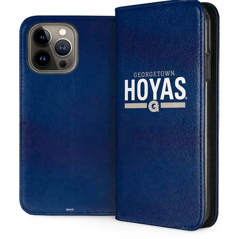 Georgetown University Hoyas Stripe iPhone 14 Pro Max Folio Case