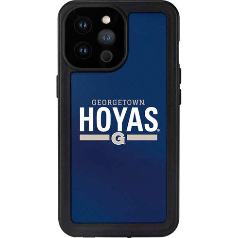 Georgetown University Hoyas Stripe iPhone 14 Pro Max Waterproof Case