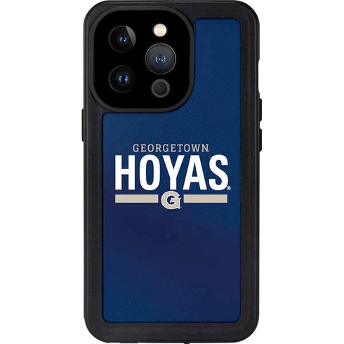 Georgetown University Hoyas Stripe iPhone 14 Pro Waterproof Case