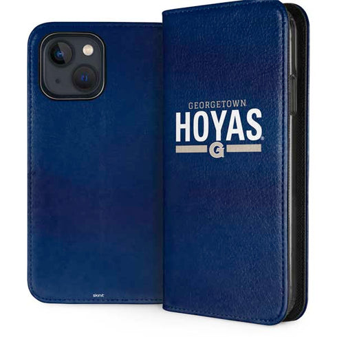 Georgetown University Hoyas Stripe iPhone 15 Plus Folio Case