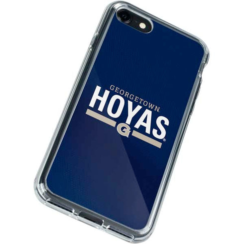 Georgetown University Hoyas Stripe iPhone SE (2nd & 3rd Gen) Clear Case