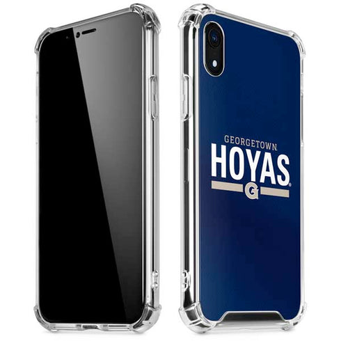 Georgetown University Hoyas Stripe iPhone XR Clear Case
