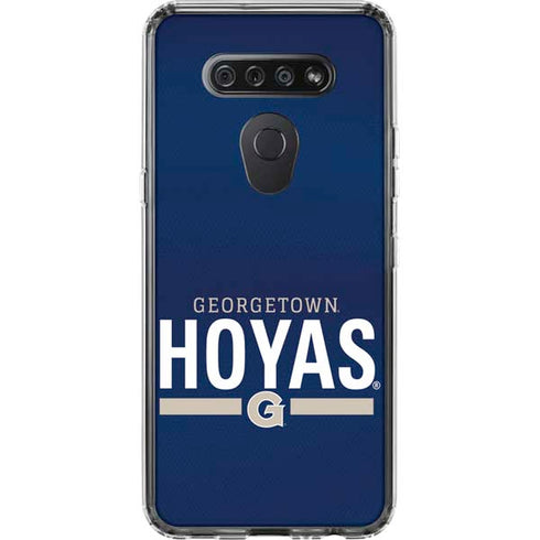 Georgetown University Hoyas Stripe LG K51/Q51 Clear Case