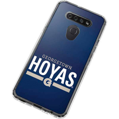 Georgetown University Hoyas Stripe LG K51/Q51 Clear Case