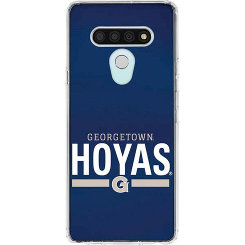 Georgetown University Hoyas Stripe LG Stylo 6 Clear Case