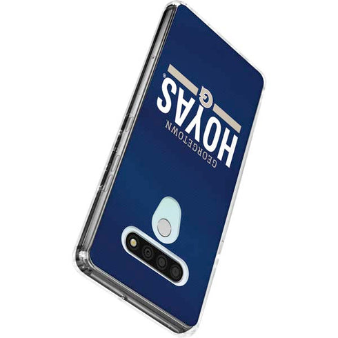 Georgetown University Hoyas Stripe LG Stylo 6 Clear Case