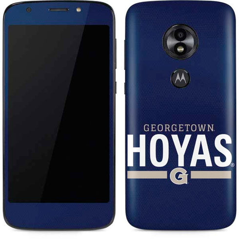 Georgetown University Hoyas Stripe Moto E5 Play Skin