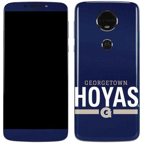 Georgetown University Hoyas Stripe Moto E5 Plus Skin