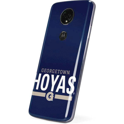 Georgetown University Hoyas Stripe Moto E5 Plus Skin