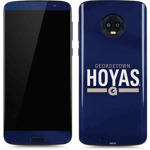 Georgetown University Hoyas Stripe Moto G6 Skin