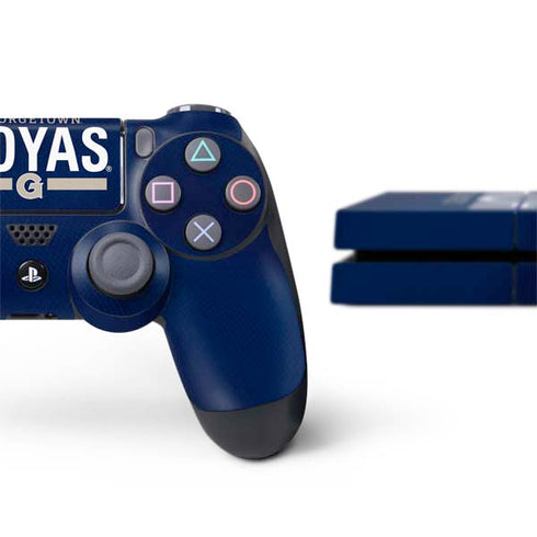 Georgetown University Hoyas Stripe PS4 Console and Controller Bundle Skin
