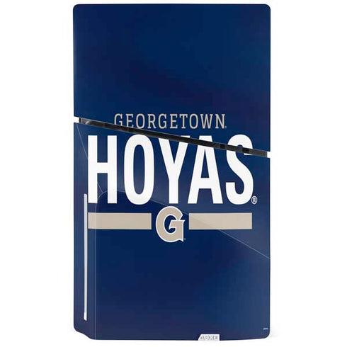 Georgetown University Hoyas Stripe PS5 Slim Disk Console Skin