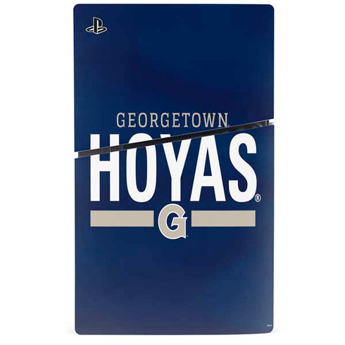 Georgetown University Hoyas Stripe PS5 Slim Digital Edition Bundle Skin