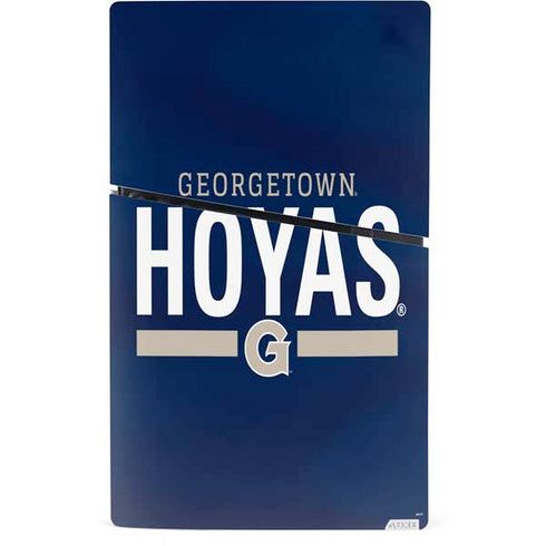 Georgetown University Hoyas Stripe PS5 Slim Digital Edition Bundle Skin