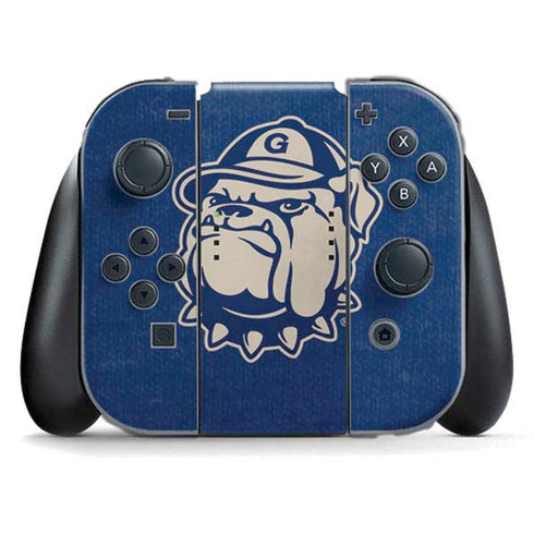 Georgetown University Jack the Bulldog Mascot Nintendo Switch (2017-2021) Joy-Con Controller Skin