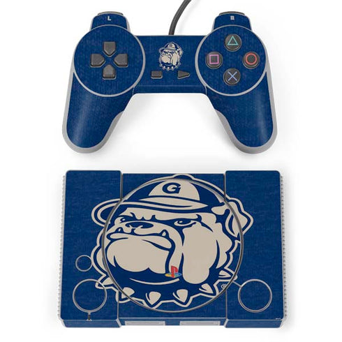 Georgetown University Jack the Bulldog Mascot PlayStation Classic Bundle Skin