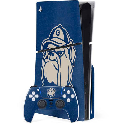 Georgetown University Jack the Bulldog Mascot PS5 Slim Disk Bundle Skin