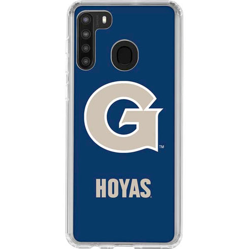 Georgetown University Large Logo Galaxy A21 Clear Case
