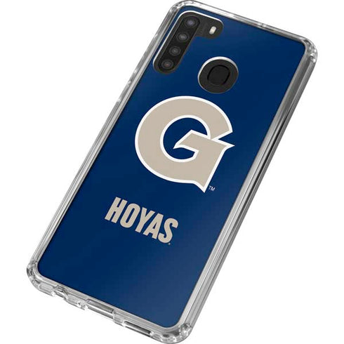 Georgetown University Large Logo Galaxy A21 Clear Case