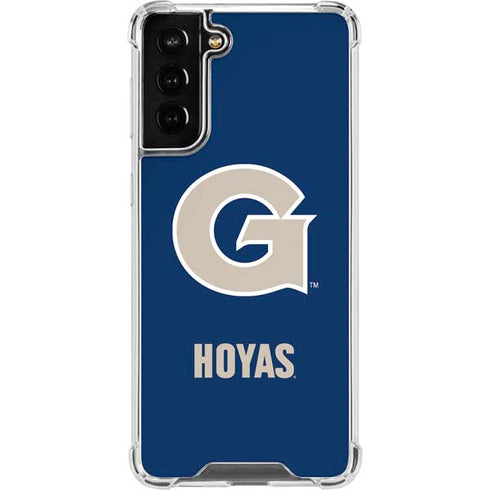 Georgetown University Large Logo Galaxy S21 FE Clear Case