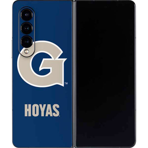 Georgetown University Large Logo Galaxy Z Fold4 5G Skin