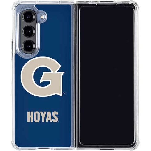 Georgetown University Large Logo Galaxy Z Fold5 5G Clear Case