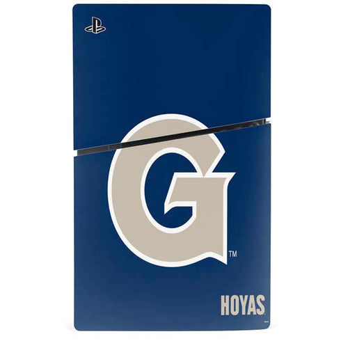 Georgetown University Large Logo PS5 Slim Digital Edition Bundle Skin