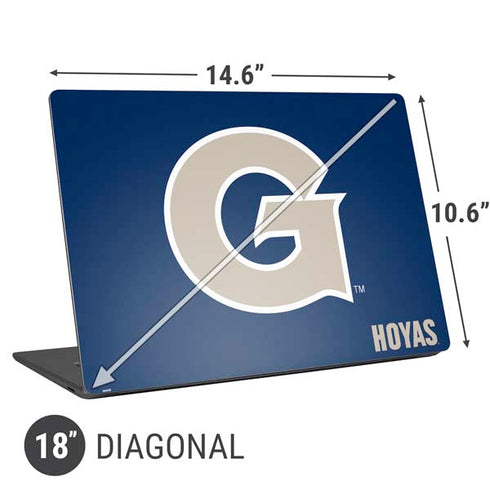 Georgetown University Large Logo Universal Laptop 18in (14.6 x 10.6in) Skin