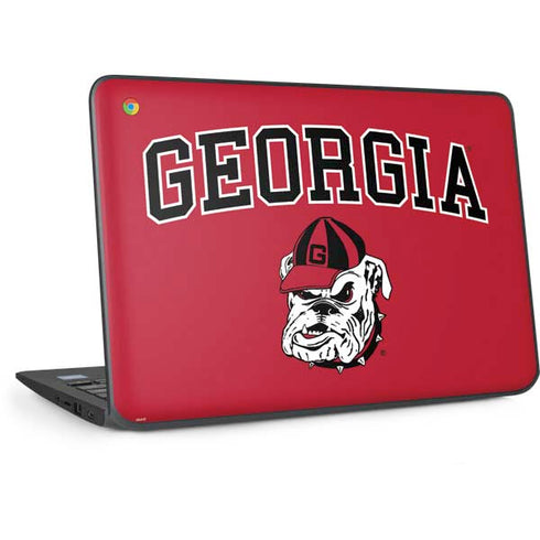 University of Georgia Bulldogs Logo HP Chromebook Skin