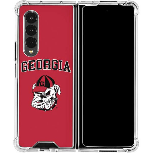 University of Georgia Bulldogs Galaxy Z Fold4 5G Clear Case