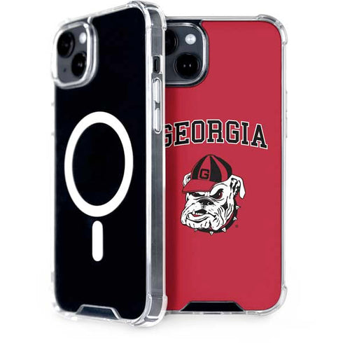 University of Georgia Bulldogs Logo iPhone 15 Plus MagSafe Case