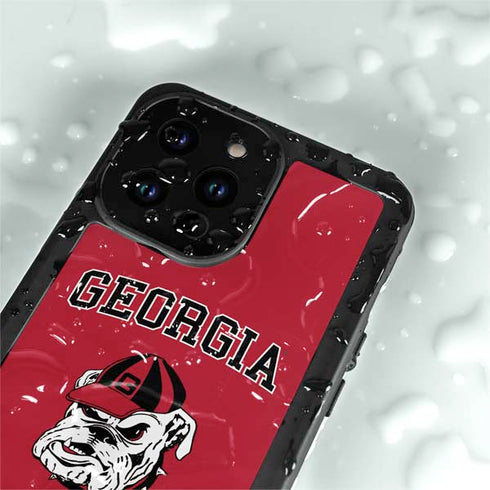 University of Georgia Bulldogs Logo iPhone 15 Pro Waterproof Case